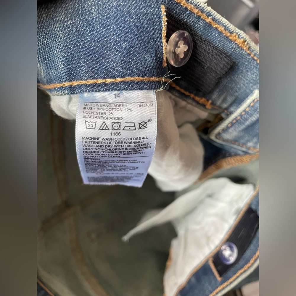 Old Navy Karate Slim Ripped Boys Jeans Size 14 with Built-in Flex Max - Picture 10 of 10